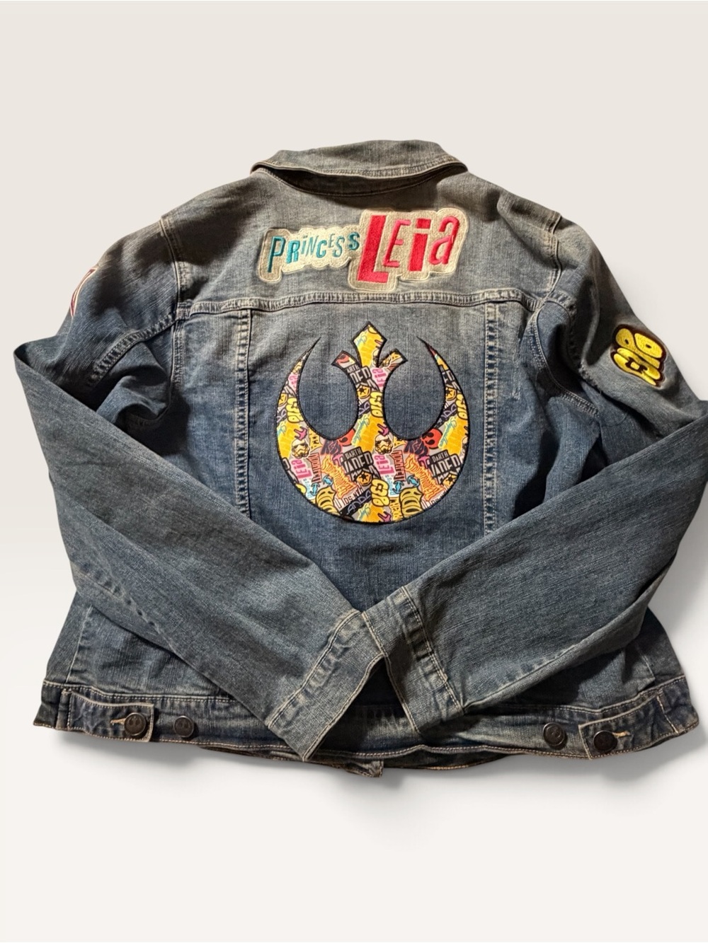 STAR WARS PRINCESS LEIA Her Universe Jean Denim Jacket Plus Size 2 2X MINT!!